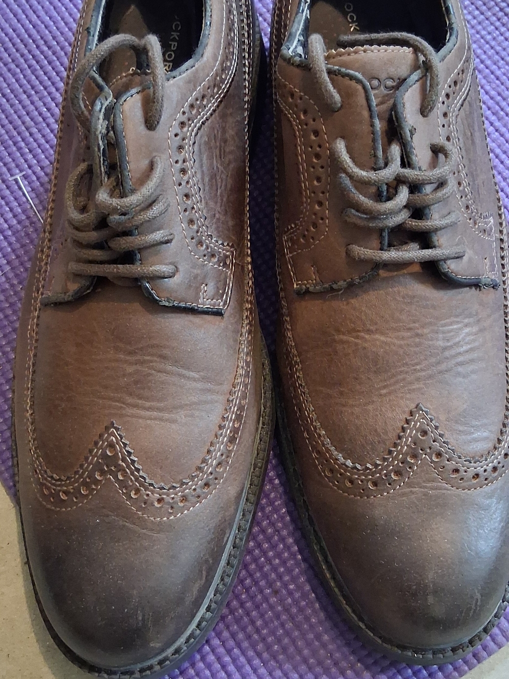 Rockport Brown Wingtip Oxford Shoes for Men